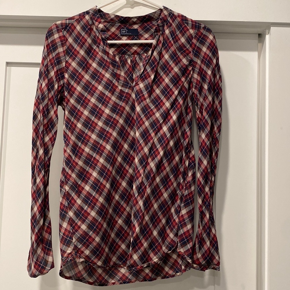Plaid Gap blouse, size small.
